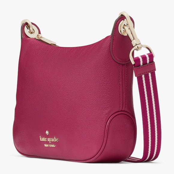 New Kate Spade Rosie Small Crossbody Pebbled Leather Dark Raspberry - Picture 3 of 5